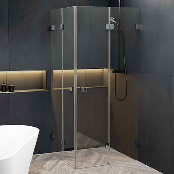 Cabine de douche d'angle SCANDIC NXT 207 RIHO 90x90 x200cm à charnière chromée