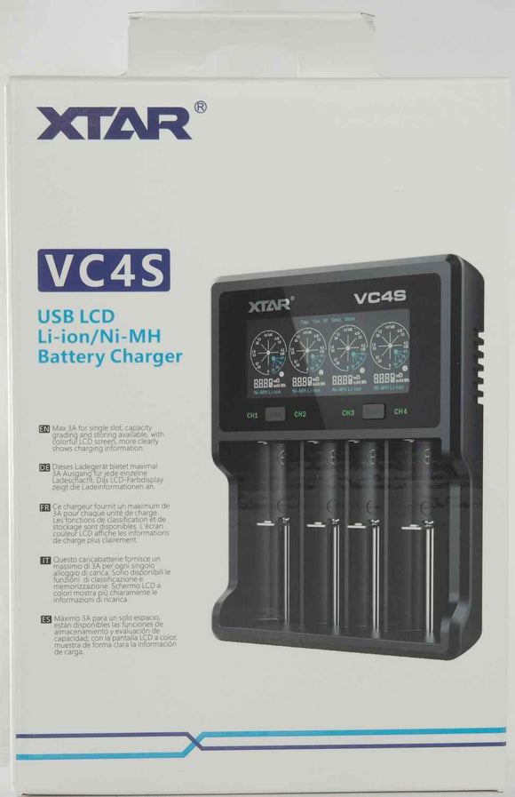 XTAR VC4SL battery charger to Li-ion / Ni-MH / Ni-CD 18650