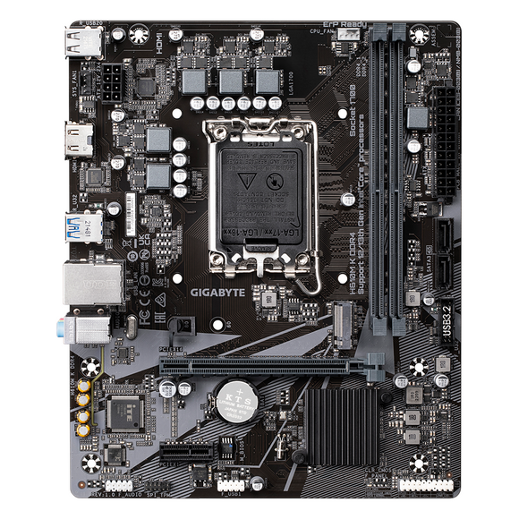 Gigabyte | H610M K DDR4 1.0 M/B | Processor family Intel | Processor socket LGA1700 | DDR4 DIMM | Memory slots 2 | Supported hard disk drive interfaces SATA, M.2 | Number of SATA connectors 2 | Chipset Intel H610 Express | Micro ATX