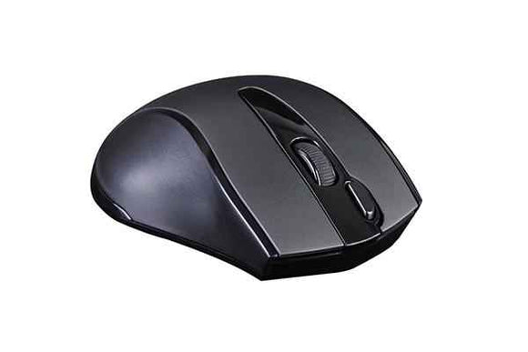 MOUSE A4tech, PC sau NB, wireless, 2.4GHz, optic, 1000 dpi, butoane/scroll 3/1, silent click, negru, "G9-500FS-BK" (timbru verde 0.18 lei)