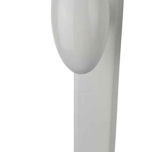 2 poignées de porte sur plaque CHIC, Sans trou pour pièce à vivre, Finition aluminium blanc RAL 9016, Entraxe standard 195 mm