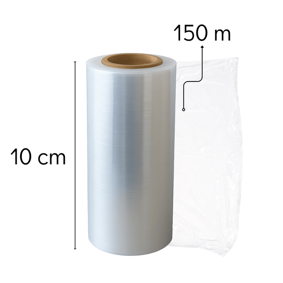 Mini pellicola trasparente 10cm x150m - 5 o 10 rotoli