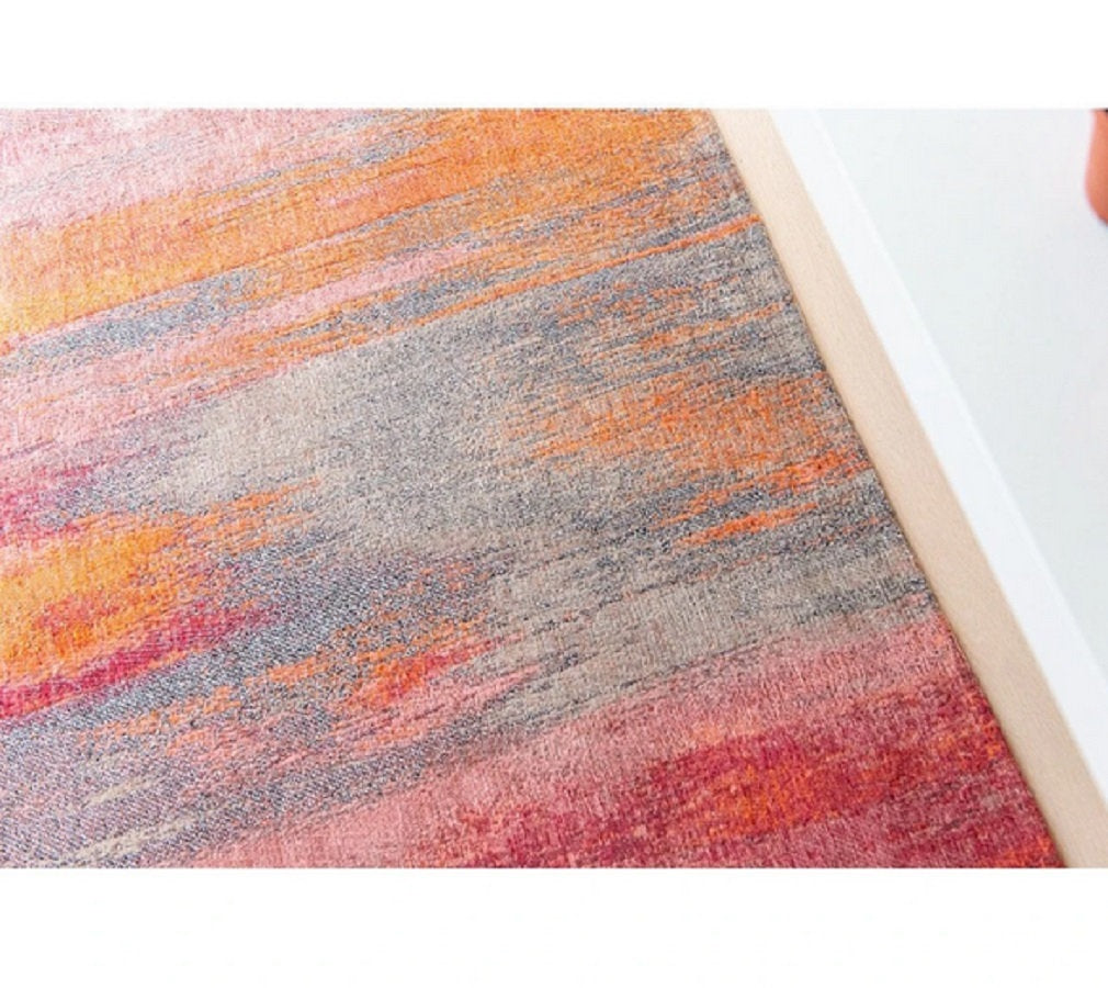 Tapis de salon coton atlantic hibiscus red