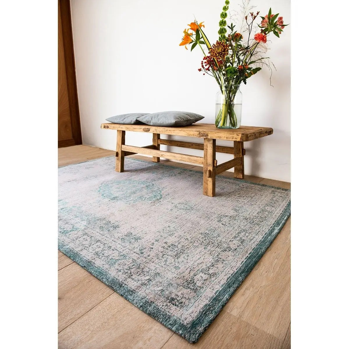 Tapis de salon coton médaillon fading world