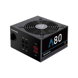 SURSA Chieftec A-80 650 W, semi-modulara, certificare 80 Plus Bronze - compatibila, ventilator 120 mm x 1, PCI-E 6+2 pin x 2, SATA x 6, "CTG-650C" (timbru verde 2 lei)