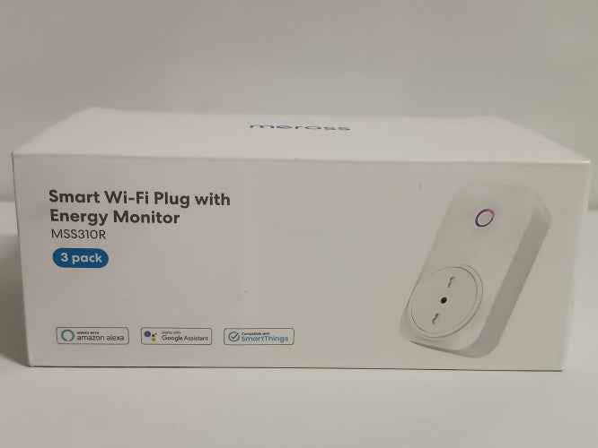 Prise WiFi intelligente Meross, prise intelligente italienne 16 A (type L), moniteur de puissance,