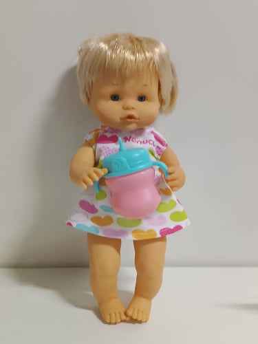 Ecost Customer Return Nenuco and Her Tricycle Baby Doll with Cute Dress, Pink Tricycle with Basket,