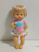 Ecost Customer Return Nenuco and Her Tricycle Baby Doll with Cute Dress, Pink Tricycle with Basket,