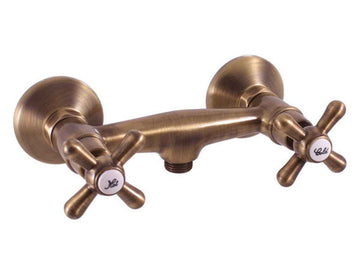 Mélangeur douche mural rétro MORAVA en laiton bronze