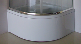 Baignoire d’angle acrylique MYKONOS 90x90 cm avec châssis