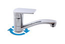 Mitigeur lavabo pivotant à long bras COLORADO en laiton chromé-4