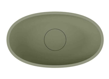 Vasque à poser vert ESCALA RIHO 55x32 cm solid surface