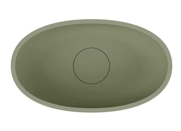 Vasque à poser vert ESCALA RIHO 55x32 cm solid surface
