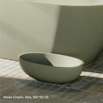 Vasque à poser vert ESCALA RIHO 55x32 cm solid surface