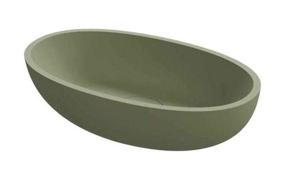 Vasque à poser vert ESCALA RIHO 55x32 cm solid surface