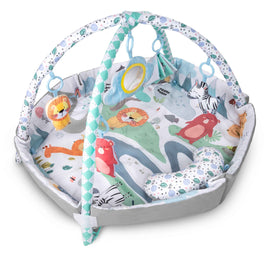 CANPOL BABIES Tapis de jeu éducatif avec parc pour enfants de 0 à 12 ans, SAFARI, 81/100