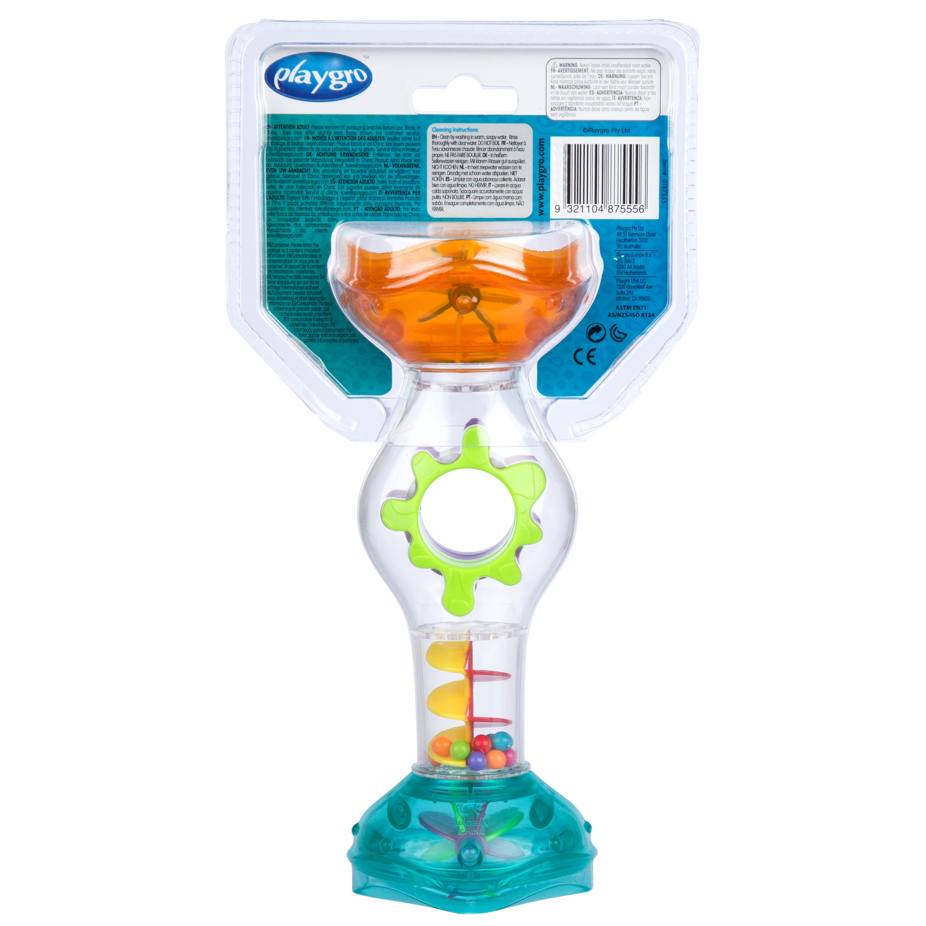 Jouet playgro rainmaker water wheel 0187555