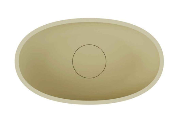 Vasque à poser beige ESCALA RIHO 55x32 cm solid surface