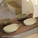 Vasque à poser beige ESCALA RIHO 55x32 cm solid surface