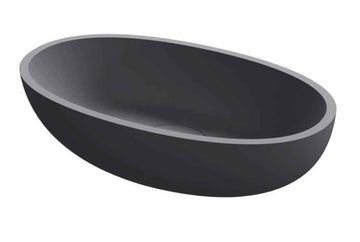Vasque à poser gris mat ESCALA RIHO 55x32 cm solid surface