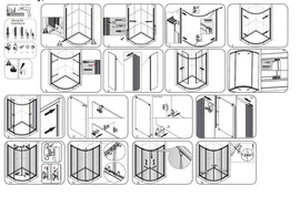 Parois de douche ¼ de cercle EFE 200 DORE H. 190 cm
