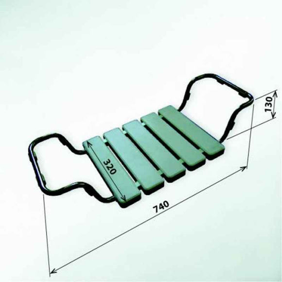 Siège de baignoire amovible et réglable HELP 74x32x13cm en acier inoxydable