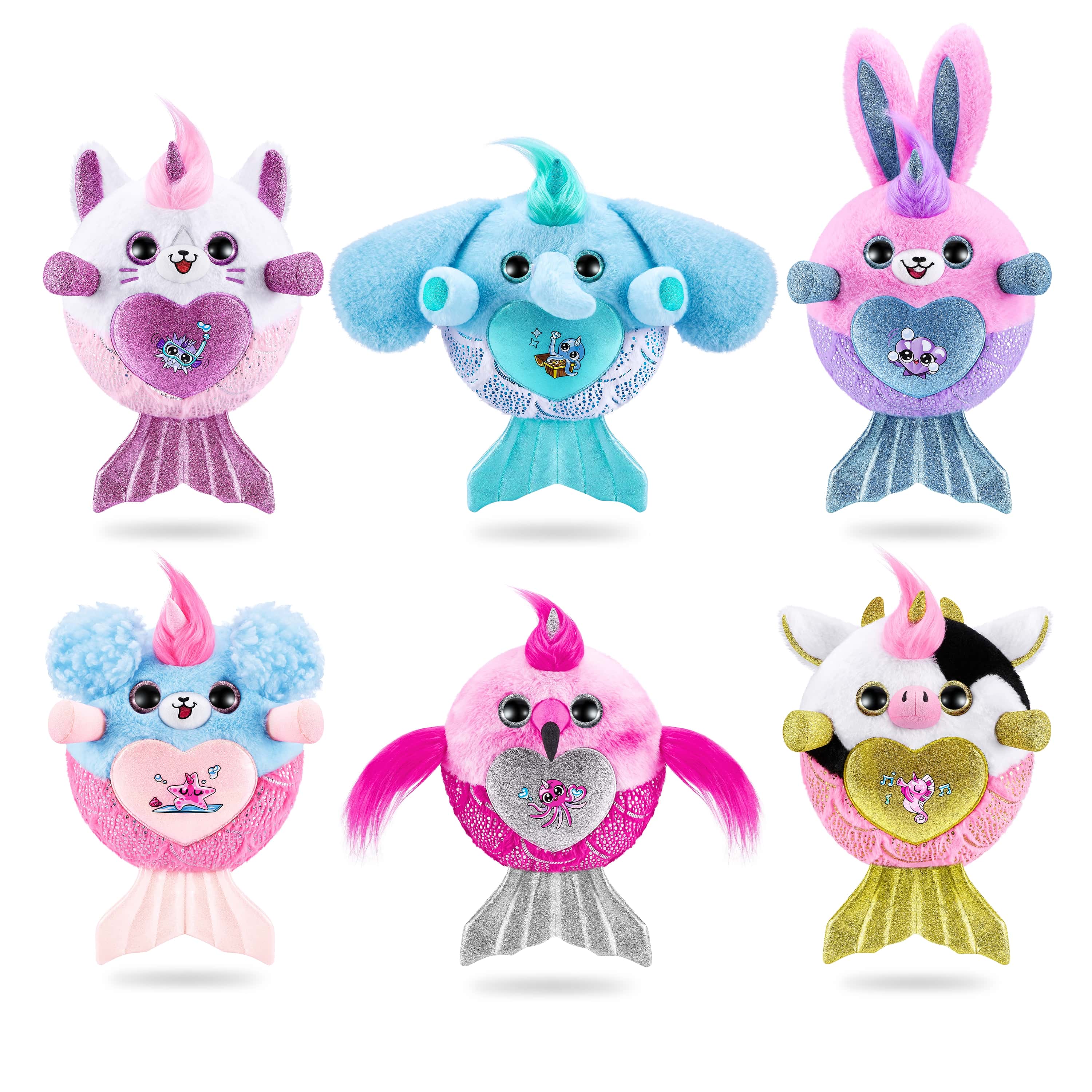 Peluche RAINBOCORNS avec accessoires Mermaidcorn, série 7, 9283