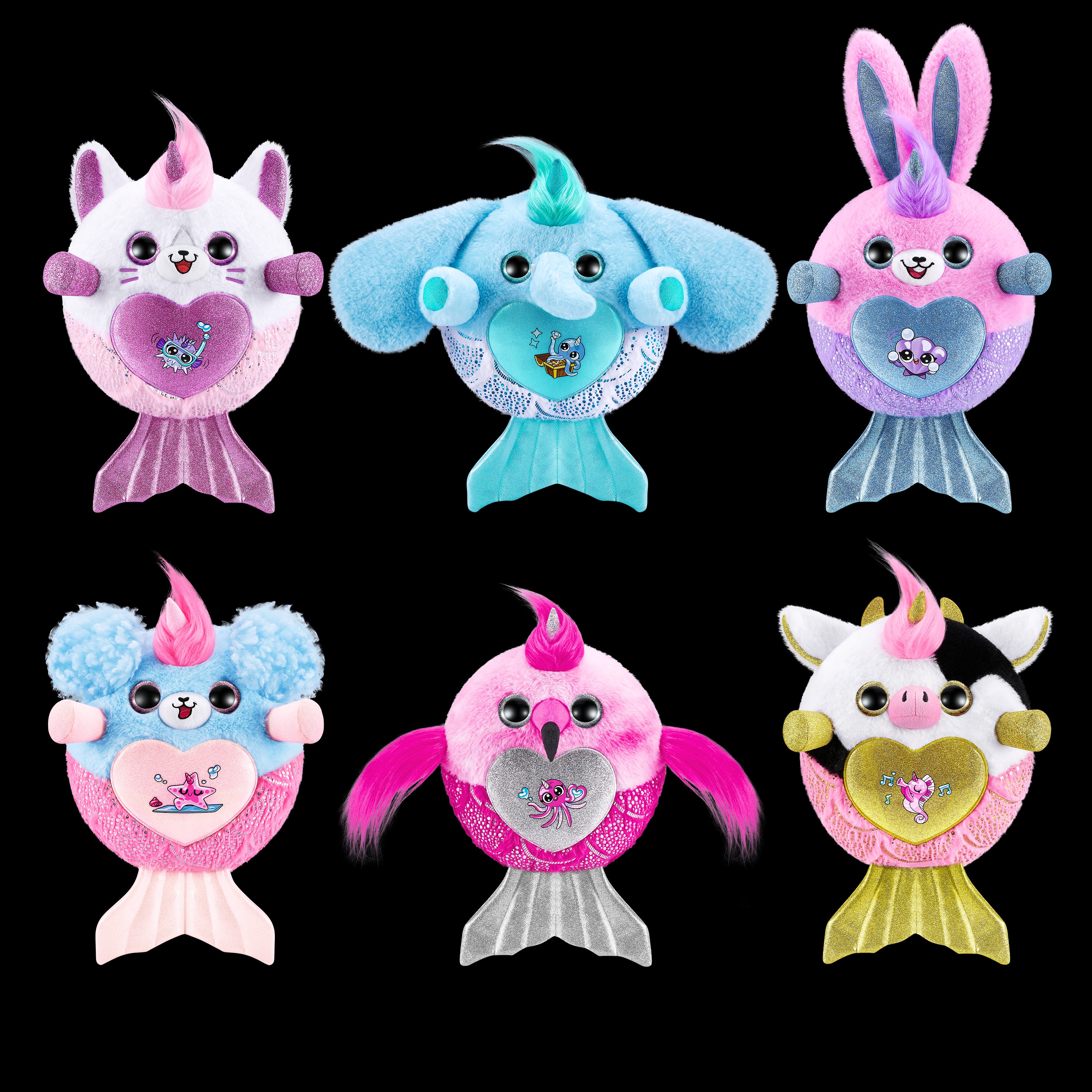 Peluche rainbocorns avec accessoires mermaidcorn série 7 9283