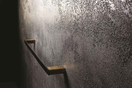 Porte-serviette GALLA en laiton noir et doré 60 x6 x2 cm