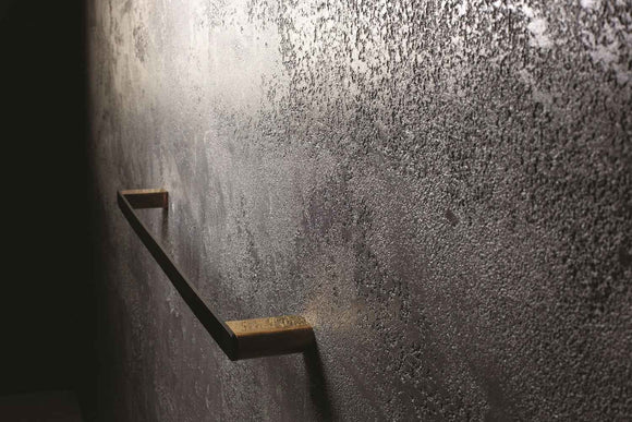 Porte-serviette GALLA en laiton noir et doré 60 x6 x2 cm