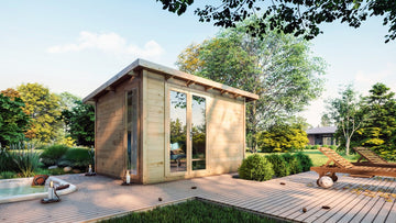 Maison de jardin KALALIKA en bois épicéa 406x305 cm 1 fenêtre - 0