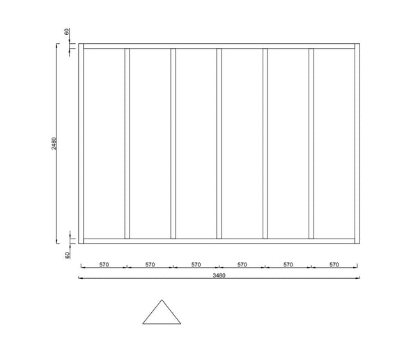 Maison de jardin KALALIKA en bois épicéa 406x305 cm 2 fenêtres