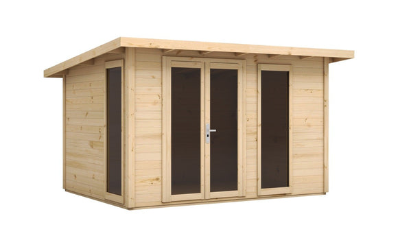 Maison de jardin KALALIKA en bois épicéa 406x305 cm 2 fenêtres