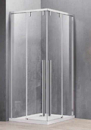 Paroi de douche coulissante SANTORINI 100 profilé chromé 100 x200cm