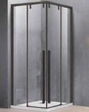 Paroi de douche coulissante SANTORINI 100 profilé noir 110 x200cm