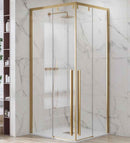 Paroi de douche coulissante SANTORINI 100 profilé doré 100 x200cm