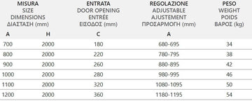Paroi de douche coulissante SANTORINI 100 profilé rose gold 70 x200 cm