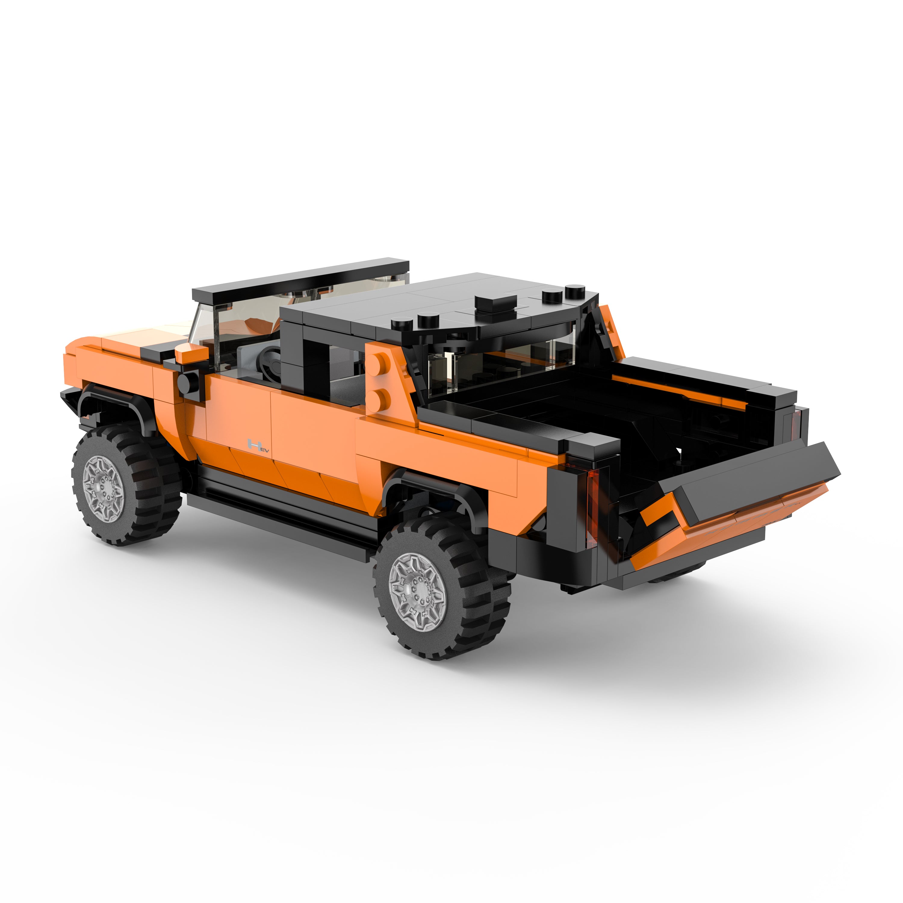 Rastar 1:30 modèle de voiture à assembler hummer ev assortiment orange/jaune 454 pièces 93700