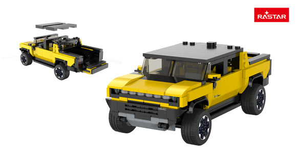 Rastar 1:30 modèle de voiture à assembler hummer ev assortiment orange/jaune 454 pièces 93700