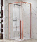 Paroi de douche coulissante SANTORINI 100 profilé rose gold 110 x200 cm