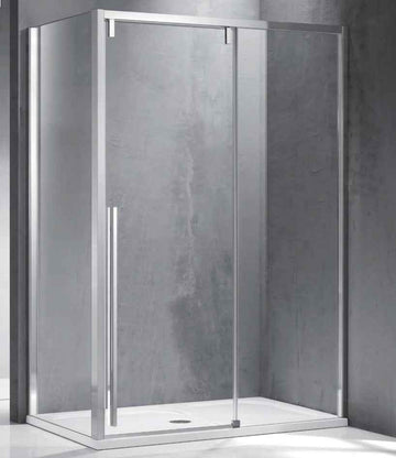 Cabine de douche SANTORINI 400 130x70 x200 cm profilé chromé