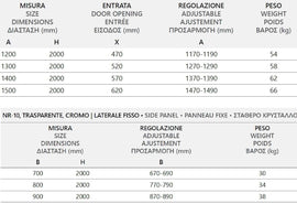 Cabine de douche SANTORINI 400 130x70 x200 cm profilé chromé