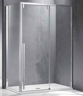 Cabine de douche SANTORINI 400 130x80 x200 cm profilé chromé