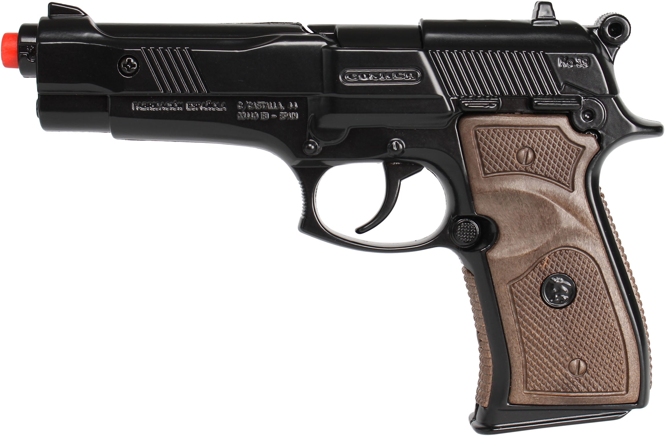 Pistolet de police GONHER, 8 coups, noir, 39/6