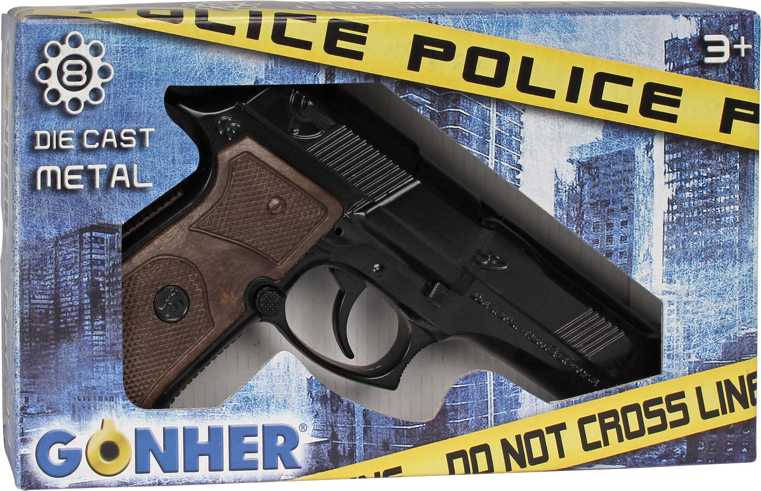 Pistolet de police GONHER, 8 coups, noir, 39/6
