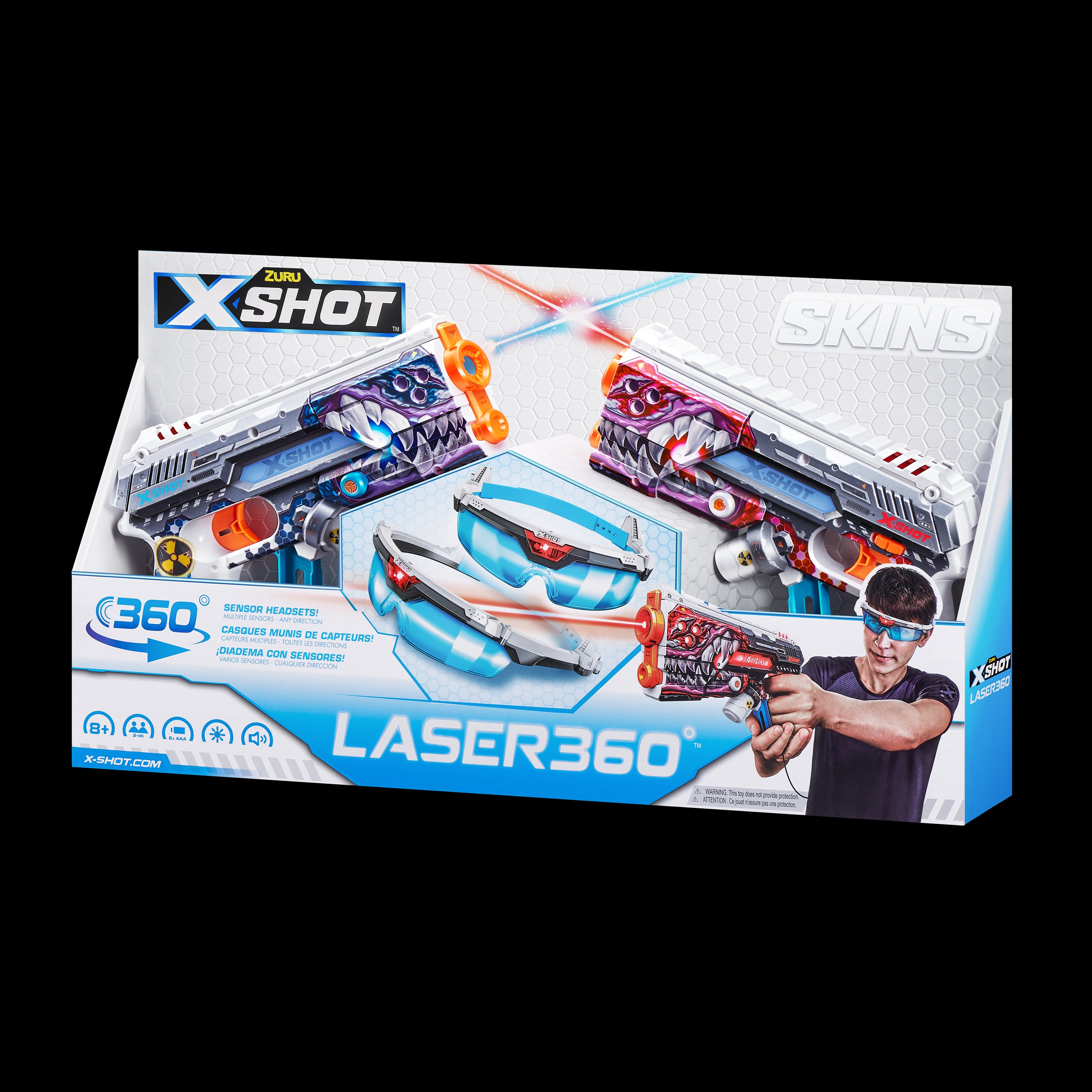 Pistolet jouet X-SHOT, 2 pièces, assortiment, 36602