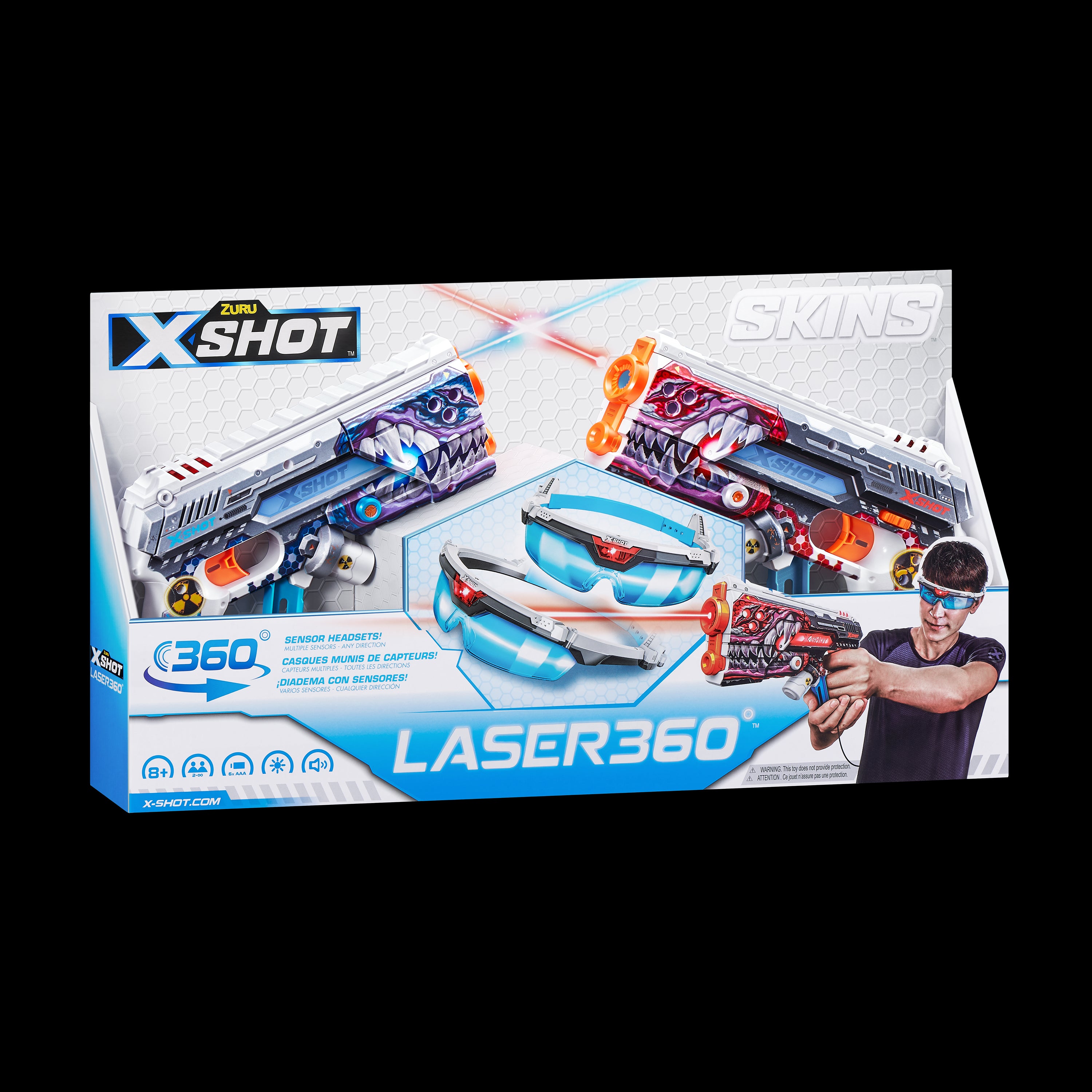 Pistolet jouet X-SHOT, 2 pièces, assortiment, 36602