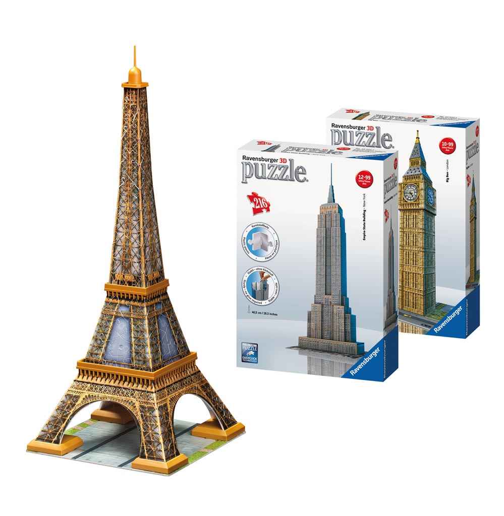 Puzzle 216 pièces 3D Tour Eiffel