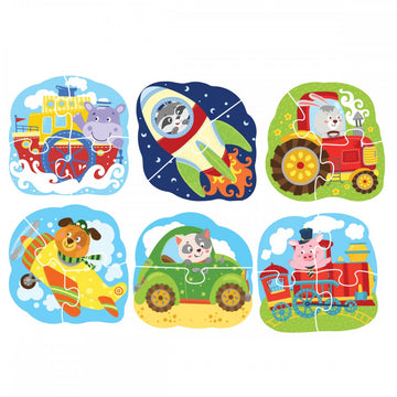 Puzzle DODO 2-3-4 éléments Transport D, 300154