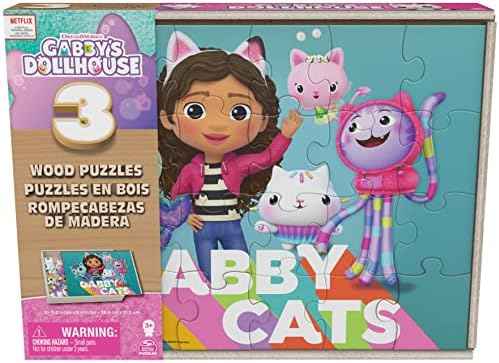 SPINMASTER GAMES Ensemble de puzzles Gabbys Dollhouse, 3 puzzles, 6066549